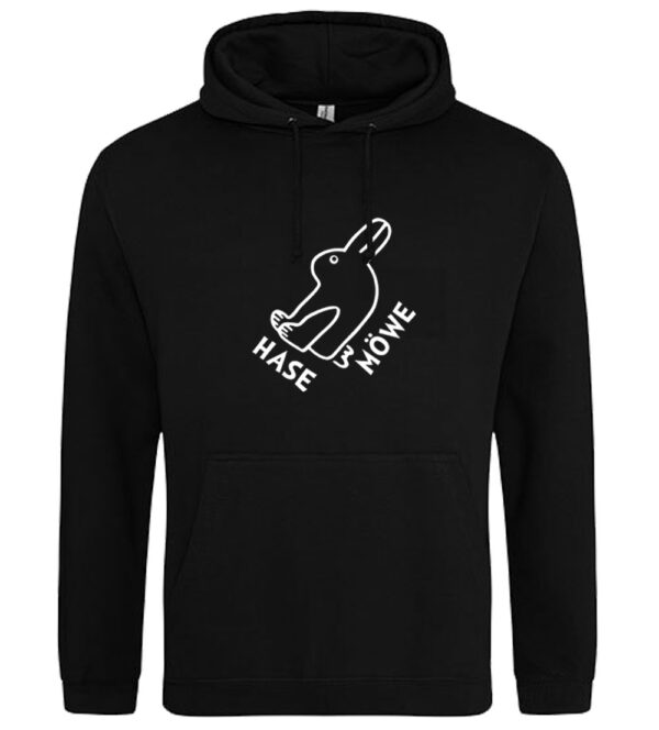 HASE-MÖWE Hoodie, schwarz