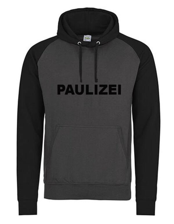 PAULIZEI Baseball Hoodie, schwarz / grau