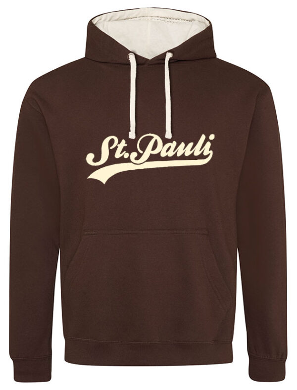 ST. PAULI Hoodie, braun / creme